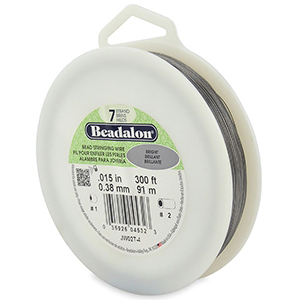 Beadalon Schmuckdraht 7 Str&auml;nge 0.38mm Bright Stainless Steel