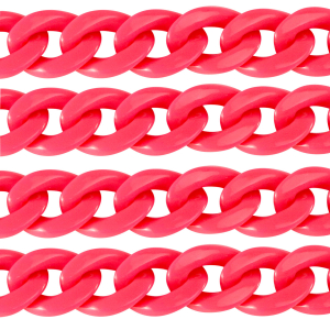 Acrylkette 29mm shiny Neon pink