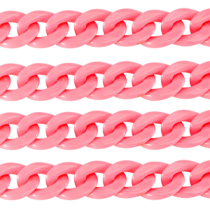 Acrylkette 22mm shiny Hot pink