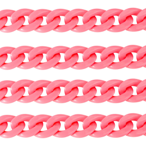 Acrylkette 18mm shiny Hot pink