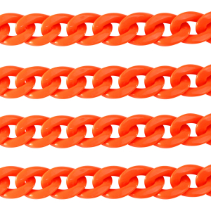 Acrylkette 18mm shiny Neon orange