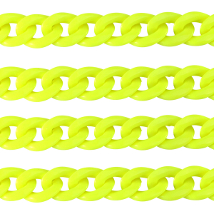 Acrylkette 18mm shiny Neon yellow