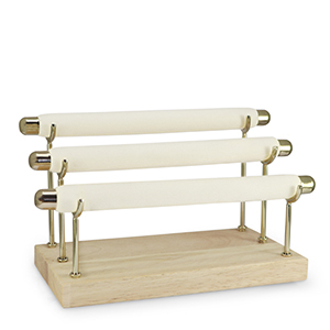 Schmuckdisplay f&uuml;r Ringe 3 Lagen Natural-gold