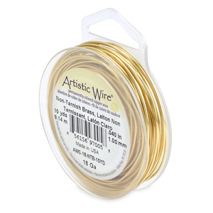 18 Gauge Artistic Wire Tarnish resistant brass