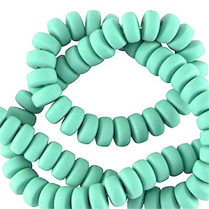 Polymer Perlen Rondell 7mm Turquoise green