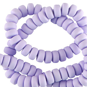Polymer Perlen Rondell 7mm Soft purple