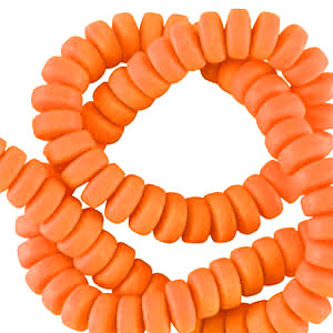 Polymer Perlen Rondell 7mm Bright orange