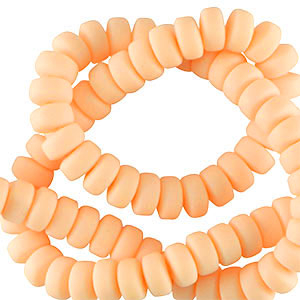 Polymer Perlen Rondell 7mm Coral orange