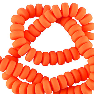Polymer Perlen Rondell 7mm Neon orange