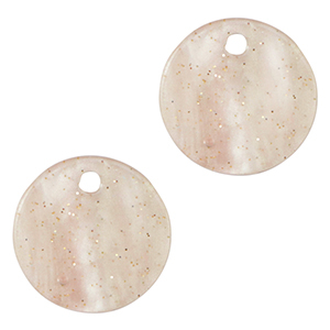 Resin Anh&auml;nger Glitzer 12mm Hortensia pink