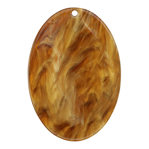 Resin Anh&auml;nger Oval Harvest orange-brown