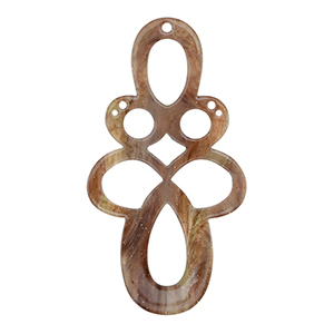 Resin Anh&auml;nger Barock Glitzer Multicolor brown