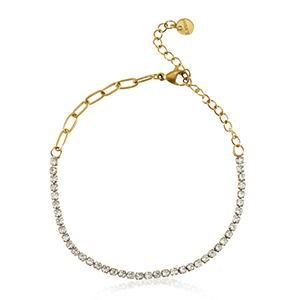 Armb&auml;nder aus Stainless Steel - Rostfreiem Stahl Gold-crystal