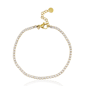 Armb&auml;nder aus Stainless Steel - Rostfreiem Stahl Gold-crystal