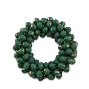 Top Facett Anh&auml;nger 32mm Dark green