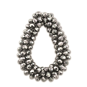 Top Facett Anh&auml;nger Tropfen Silver