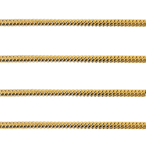 Stainless Steel - Rostfrei Stahl Schmuckzubeh&ouml;r Gliederkette Schlangen 1.6mm Gold