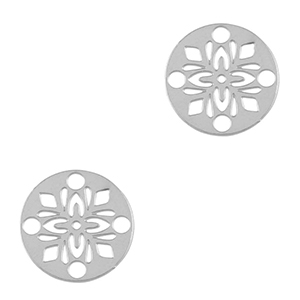 Stainless Steel - Rostfrei Stahl Anh&auml;nger Zwischenst&uuml;ck Bohemian 14mm Silver