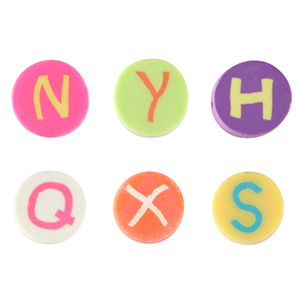 Polymer Perlen Buchstaben Multicolour