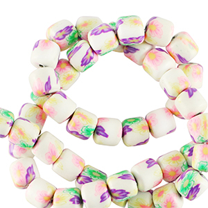 Polymer Perlen 6mm White-multicolour