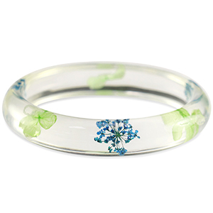 Armb&auml;nder mit getrockneter Blume Green blue