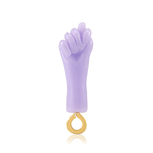 Resin Anh&auml;nger "Mano Fico" Sheer lilac-gold