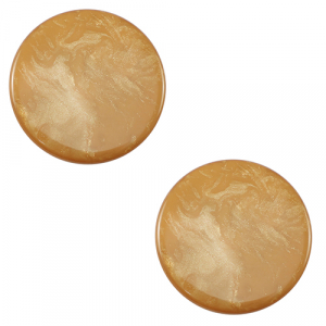 20 mm flach Cabochon Polaris Elements Jais Nude brown