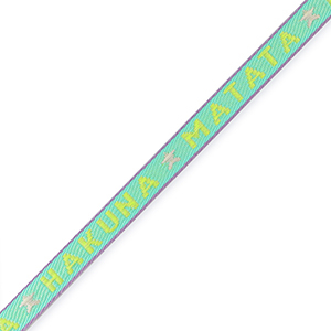 Schmuckband mit Text "hakuna matata" Blue-yellow