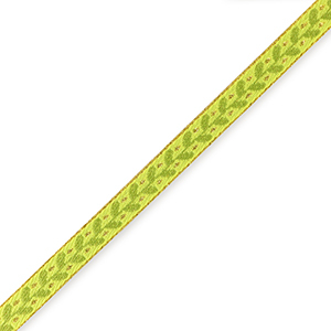 Schmuckband mit Text Leaves Light green-olive green