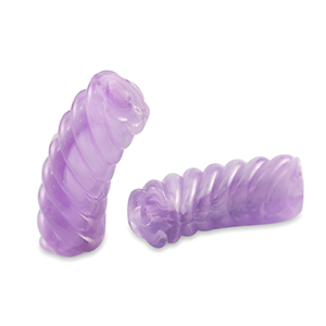 Tube Acrylperlen Twisted Transparent purple