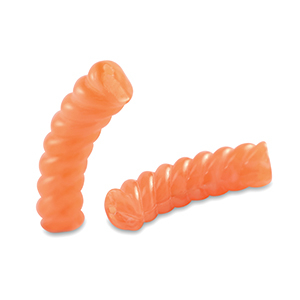 Tube Acrylperlen Twisted Transparent orange