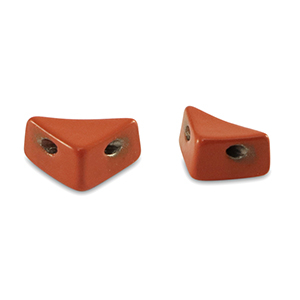 Tile beads Dreieck Coral red
