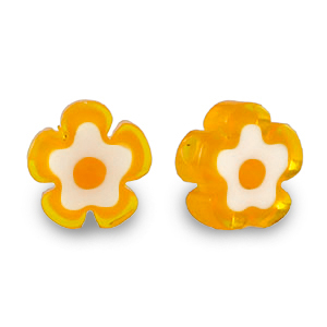 Millefiori-Perlen Blume Orange