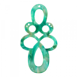 Resin Anh&auml;nger Barock Turquoise-green