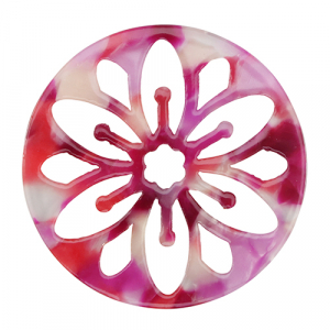 Resin Anh&auml;nger Mandala Multicolor pink