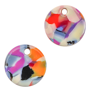 Resin Anh&auml;nger 12mm Multicolor confetti