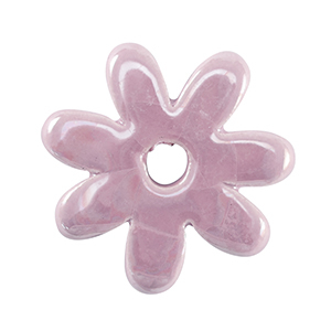 DQ Griechische Keramik Perlen Blume Lavender purple