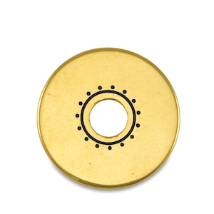 Metall Perlen DQ Donut Gold (Nickelfrei)