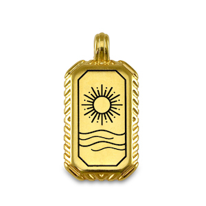 Metall Anh&auml;nger DQ Sonne Gold (Nickelfrei)