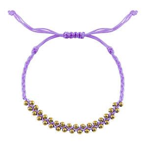 Armb&auml;nder Stainless steel Beads Lilac-gold