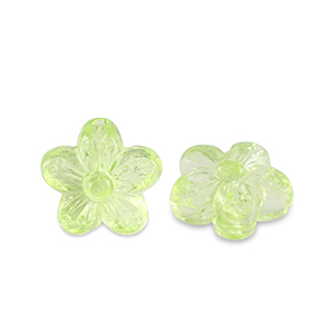 Acryl Perlen Blume Transparent light green