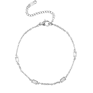 Armb&auml;nder aus Stainless Steel - Rostfreiem Stahl Crystal Silver