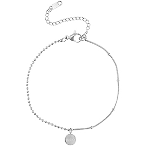 Armb&auml;nder aus Stainless Steel - Rostfreiem Stahl Ballchain LUCKY Silver