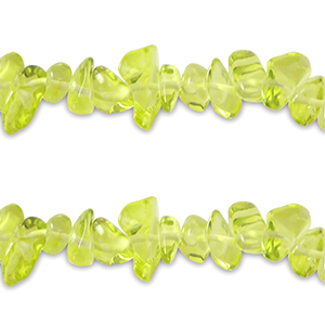 Glasperlen Chips Transparent lime green