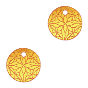 Statement-Anh&auml;nger Blume 16mm Metallic yellow