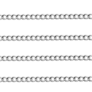 Stainless Steel - Rostfrei Stahl Schmuckzubeh&ouml;r Gliederkette Gourmet Silver