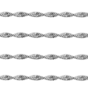 Stainless Steel - Rostfrei Stahl Schmuckzubeh&ouml;r Gliederkette Twist Silver