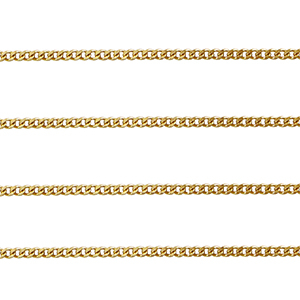 Stainless Steel - Rostfrei Stahl Schmuckzubeh&ouml;r Gliederkette Gourmet Gold