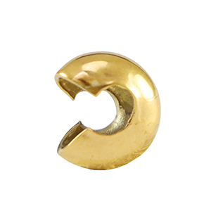 Stainless Steel - Rostfrei Stahl Schmuckzubeh&ouml;r Quetsch-Kaschierperlen 5mm Gold