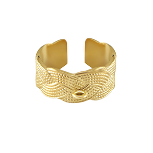 Ringe aus Stainless Steel - Rostfreiem Stahl mit &Ouml;se Gold